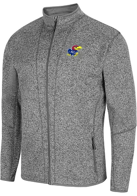 Colosseum Kansas Jayhawks Mens Grey Derek Light Weight Jacket