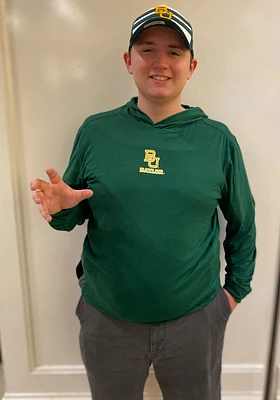 Colosseum Baylor Bears Mens Green LT Long Sleeve Hoodie