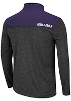 Colosseum TCU Horned Frogs Mens Black Rangers Long Sleeve Qtr Zip Pullover