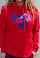 Colosseum SMU Mustangs Womens Red Crossover Hooded Sweatshirt