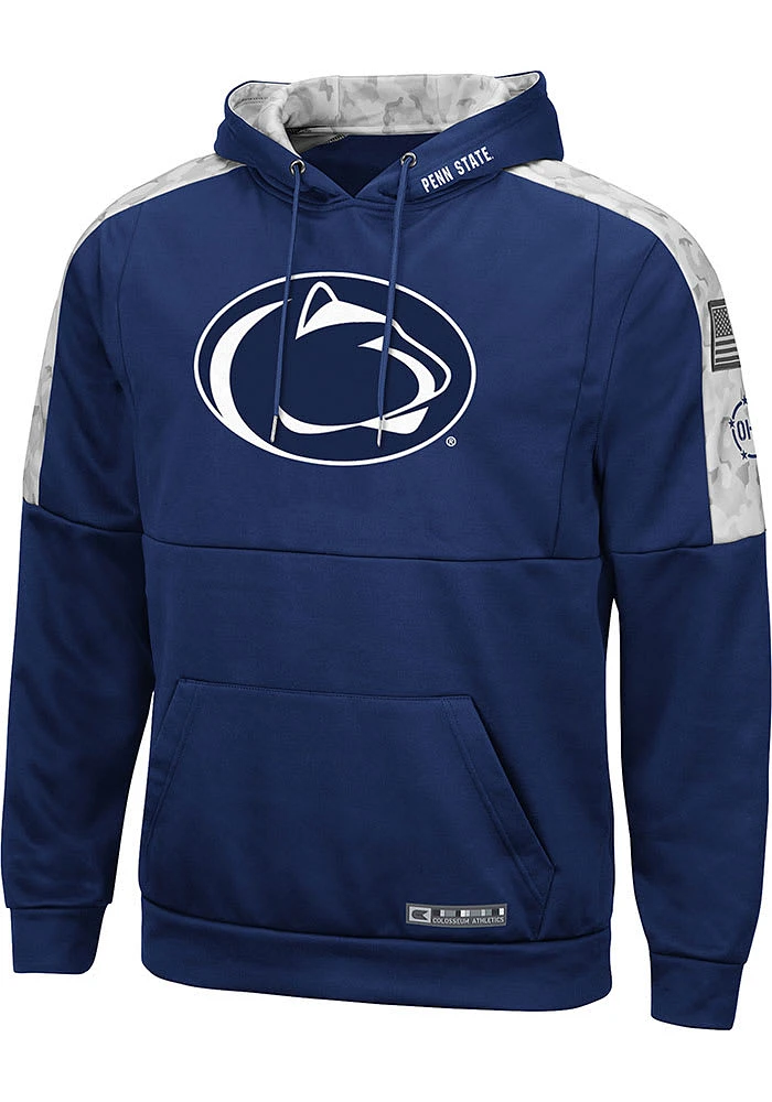 Colosseum Penn State Nittany Lions Mens Navy Blue OHT Hummer Pullover Hood