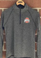 Womens Ohio State Buckeyes Black Colosseum Bailey Qtr Zip Pullover
