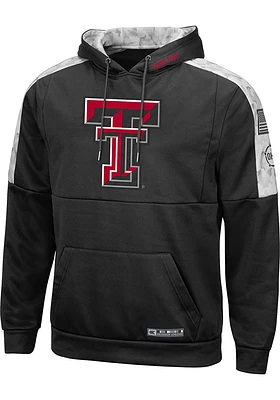 Colosseum Texas Tech Red Raiders Mens Black OHT Hummer Pullover Hood