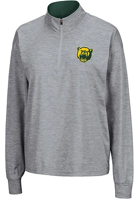 Colosseum Baylor Bears Womens Grey Oversized Qtr Zip Pullover
