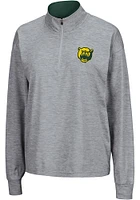 Colosseum Baylor Bears Womens Grey Oversized Qtr Zip Pullover