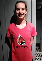 Colosseum Ball State Cardinals Womens Red Myla Short Sleeve T-Shirt