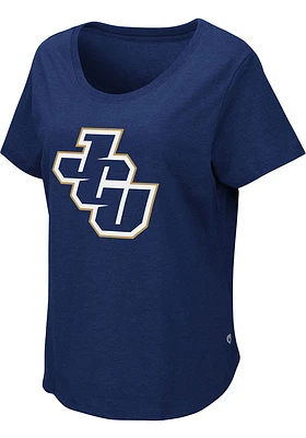 Colosseum John Carroll Blue Streaks Womens Navy Myla Short Sleeve T-Shirt