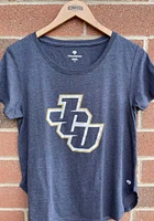 Colosseum John Carroll Blue Streaks Womens Navy Myla Short Sleeve T-Shirt