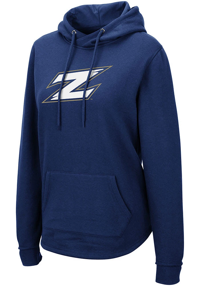 Colosseum Akron Zips Womens Navy Blue Crossover Hooded Sweatshirt