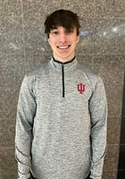 Colosseum Indiana Hoosiers Mens Grey Sprint Long Sleeve Qtr Zip Pullover