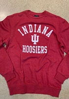 Colosseum Indiana Hoosiers Mens Crimson Stadium Number One Long Sleeve Crew Sweatshirt
