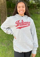 Colosseum Indiana Hoosiers Mens Grey Campus Wordmark Long Sleeve Hoodie