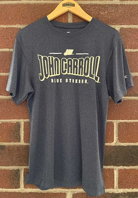 Colosseum John Carroll Blue Streaks Navy Hooked Tee Short Sleeve T Shirt
