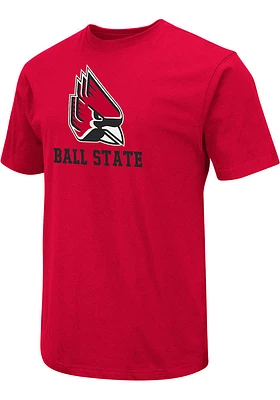 Colosseum Ball State Cardinals Red Field Logo Short Sleeve T Shirt