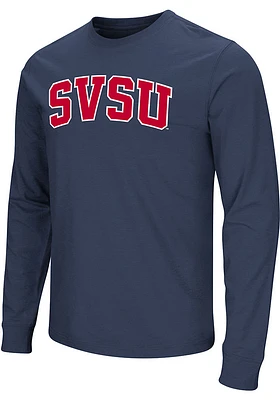Colosseum Saginaw Valley State Cardinals Navy Blue Arch Name Long Sleeve T Shirt