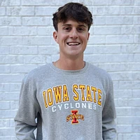 Colosseum Iowa State Cyclones Mens Grey Stadium Arch Mascot Long Sleeve Crew Sweatshirt