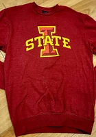 Colosseum Iowa State Cyclones Mens Cardinal Stadium Team Logo Long Sleeve Crew Sweatshirt