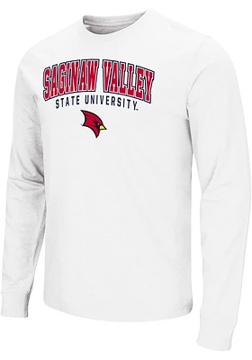 Colosseum Saginaw Valley State Cardinals White Arch Mascot Long Sleeve T Shirt