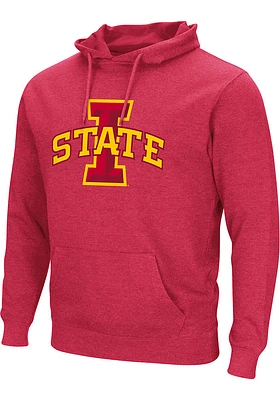 Colosseum Iowa State Cyclones Mens Cardinal Campus Team Logo Long Sleeve Hoodie