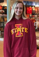 Colosseum Iowa State Cyclones Mens Cardinal Campus Team Logo Long Sleeve Hoodie