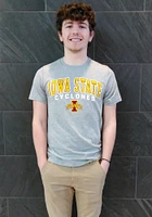 Colosseum Iowa State Cyclones Grey Playbook Arch Mascot Short Sleeve T Shirt