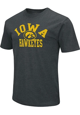 Colosseum Iowa Hawkeyes Black Playbook Number One Short Sleeve T Shirt