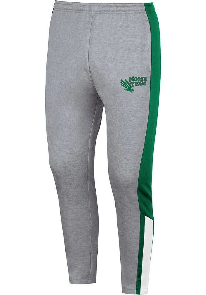 Colosseum North Texas Mean Green Mens Grey Up Top Fleece Pants