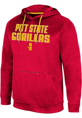 Colosseum Pitt State Gorillas Mens Red The Goat Pullover Hood