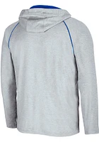 Colosseum Kansas Jayhawks Mens Grey Timeline Zip Hood
