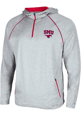 Colosseum SMU Mustangs Mens Grey Timeline Zip Hood