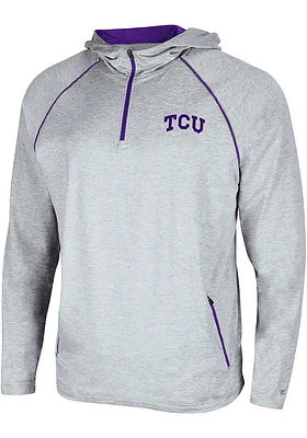 Colosseum TCU Horned Frogs Mens Grey Timeline Zip Hood