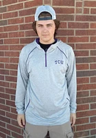 Colosseum TCU Horned Frogs Mens Grey Timeline Zip Hood