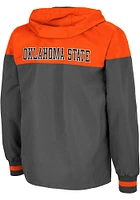 Colosseum Oklahoma State Cowboys Mens Charcoal Game Night Coachs Full Zip Light Weight Jacket