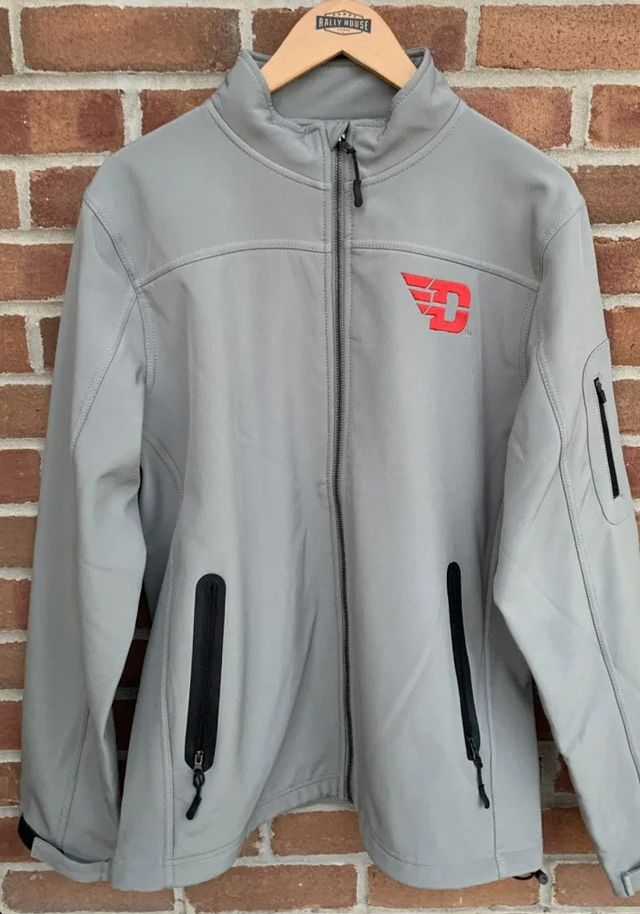 Colosseum Dayton Flyers Mens Grey Dale Full Zip Medium Weight Jacket