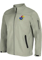 Colosseum Kansas Jayhawks Mens Grey Dale Full Zip Medium Weight Jacket