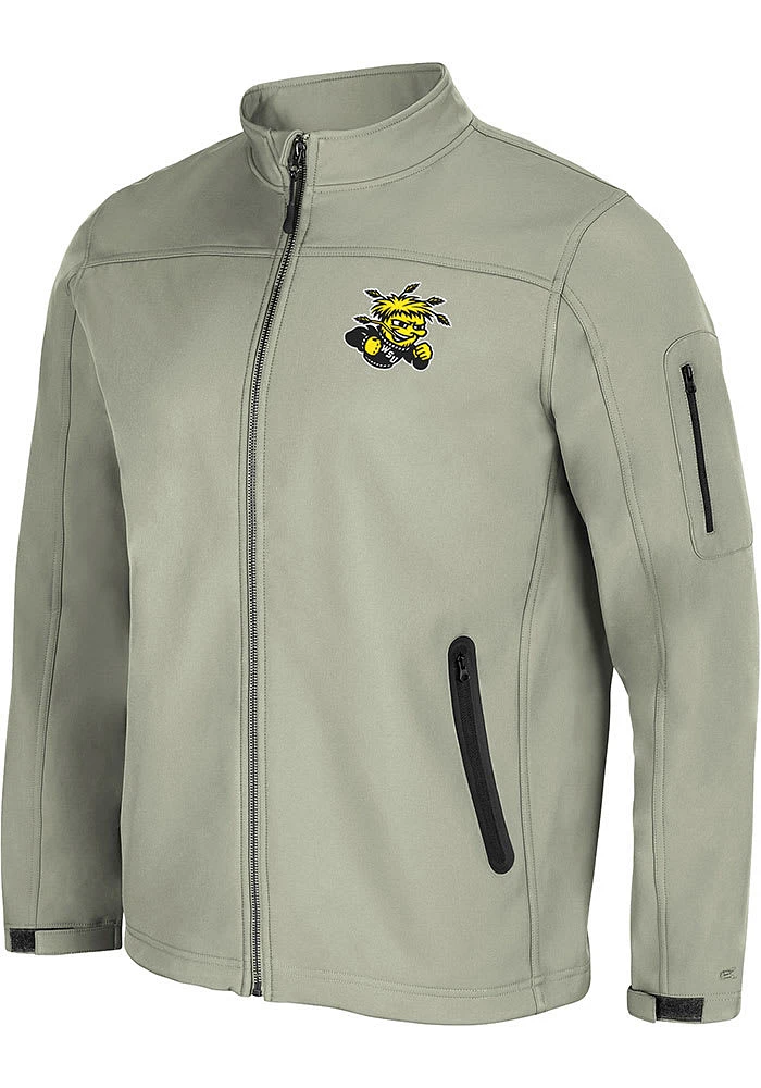 Colosseum Wichita State Shockers Mens Grey Dale Full Zip Medium Weight Jacket