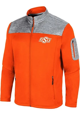 Colosseum Oklahoma State Cowboys Mens Orange Third Wheel Fleece Medium Weight Jacket