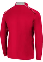 Colosseum Ohio State Buckeyes Mens Red Eastwood Long Sleeve Qtr Zip Pullover