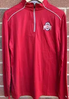 Colosseum Ohio State Buckeyes Mens Red Eastwood Long Sleeve Qtr Zip Pullover