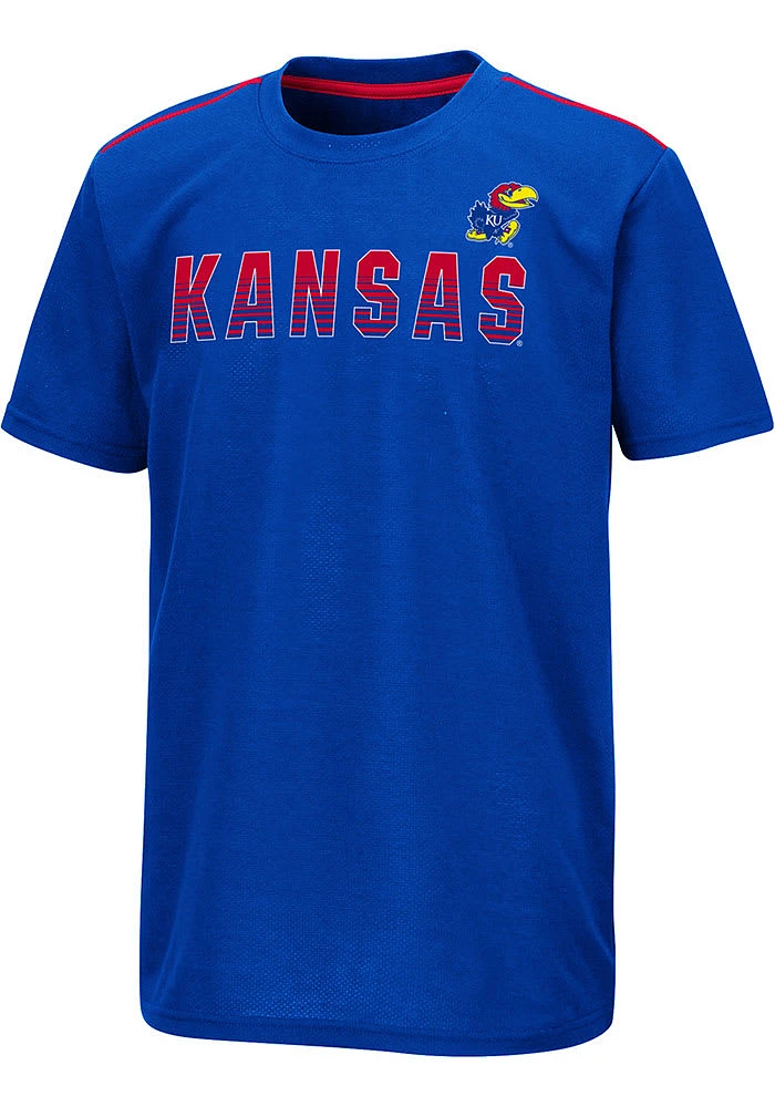 Colosseum Kansas Jayhawks Youth Blue Teevee Short Sleeve T-Shirt