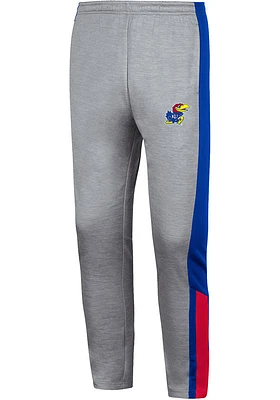 Colosseum Kansas Jayhawks Youth Grey Up Top Track Pants