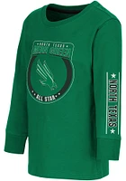 Colosseum North Texas Mean Green Toddler Kelly Blue Birds Long Sleeve T-Shirt
