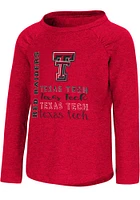Colosseum Texas Tech Red Raiders Toddler Girls Heart Long Sleeve T Shirt