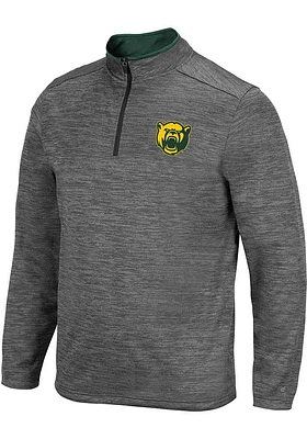 Colosseum Baylor Bears Mens Charcoal Dak Long Sleeve Qtr Zip Pullover