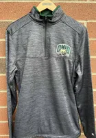 Colosseum Ohio Bobcats Mens Charcoal Dak Long Sleeve Qtr Zip Pullover