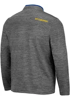 Colosseum Pitt Panthers Mens Charcoal Dak Long Sleeve Qtr Zip Pullover