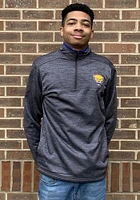Colosseum Pitt Panthers Mens Charcoal Dak Long Sleeve Qtr Zip Pullover