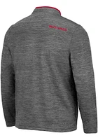 Colosseum SMU Mustangs Mens Charcoal Dak Long Sleeve Qtr Zip Pullover