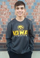 Colosseum Iowa Hawkeyes Mens Charcoal Cam Long Sleeve Sweatshirt