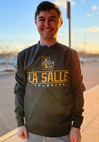 Colosseum La Salle Explorers Mens Charcoal Cam Long Sleeve Sweatshirt